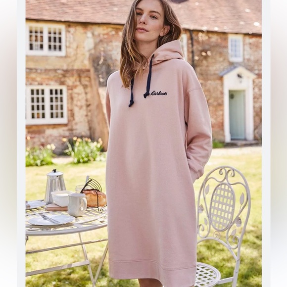 Barbour Tops - Barbour pink oversized long sleeve winter casual sweatshirt hoodie size large